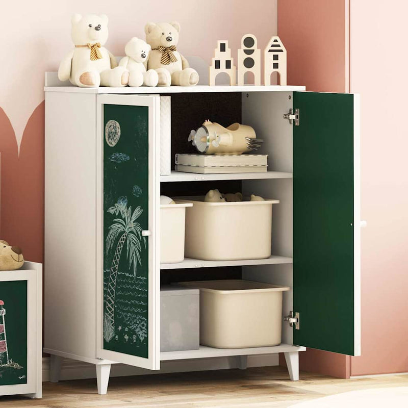 Depozitare creativă pentru copii ROROS Alb 80 x 40 x 110 cm