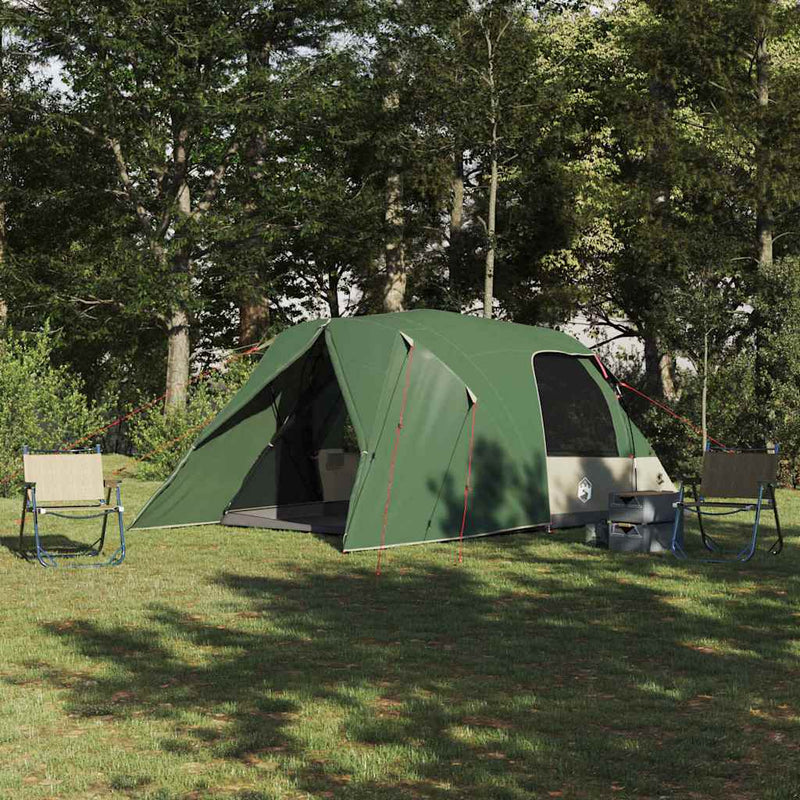 Cort cu dome pentru 4 persoane Verde 455 x 252 x 178 cm
