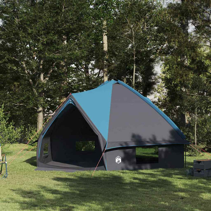 Cort Teepee pentru 10 Persoane 10 persoană Albastru și Gri