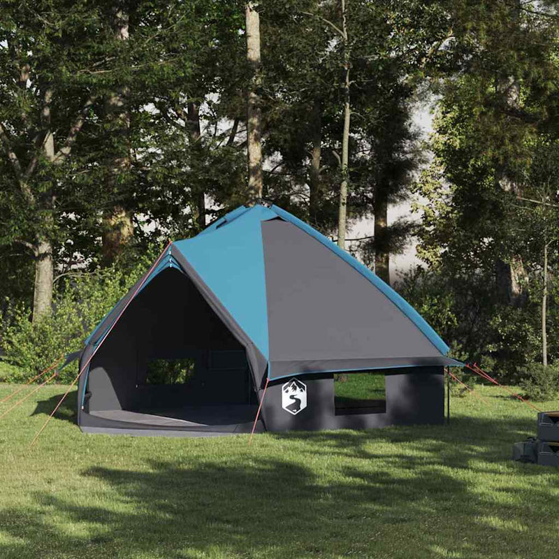 Cort Teepee pentru 8 Persoane 8 persoană Albastru și Gri