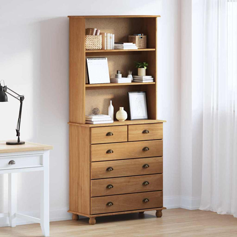 Hutch ASKIM Ceară de Miere 91 x 40 x 200,5 cm Lemn de pin masiv