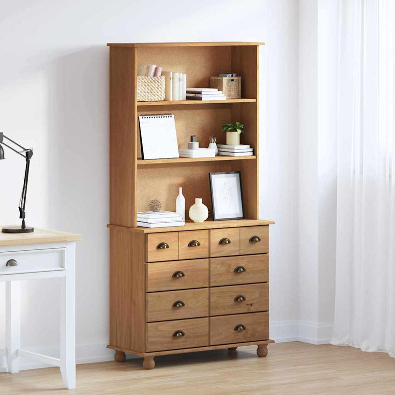 Hutch ASKIM Ceară de Miere 91 x 40 x 184 cm Lemn de pin masiv