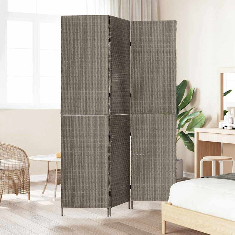 Separator de cameră Gri 146 x 180 cm poliratan