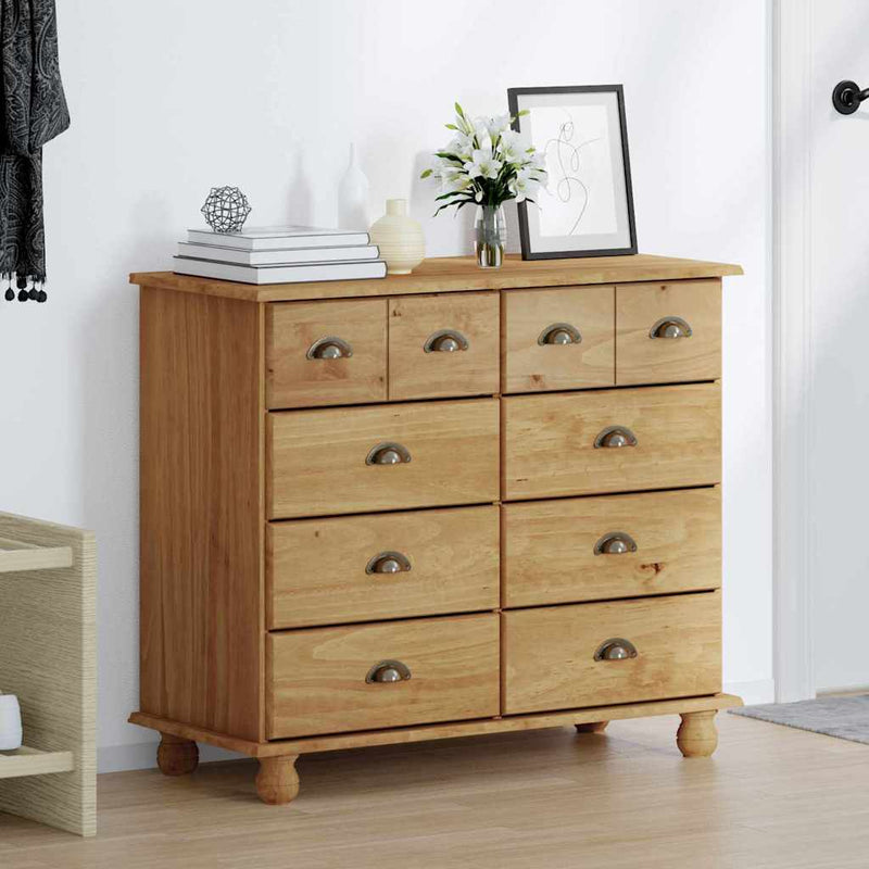 Comodă cu sertar ASKIM Maro 91 x 40 x 79 cm Lemn de pin masiv
