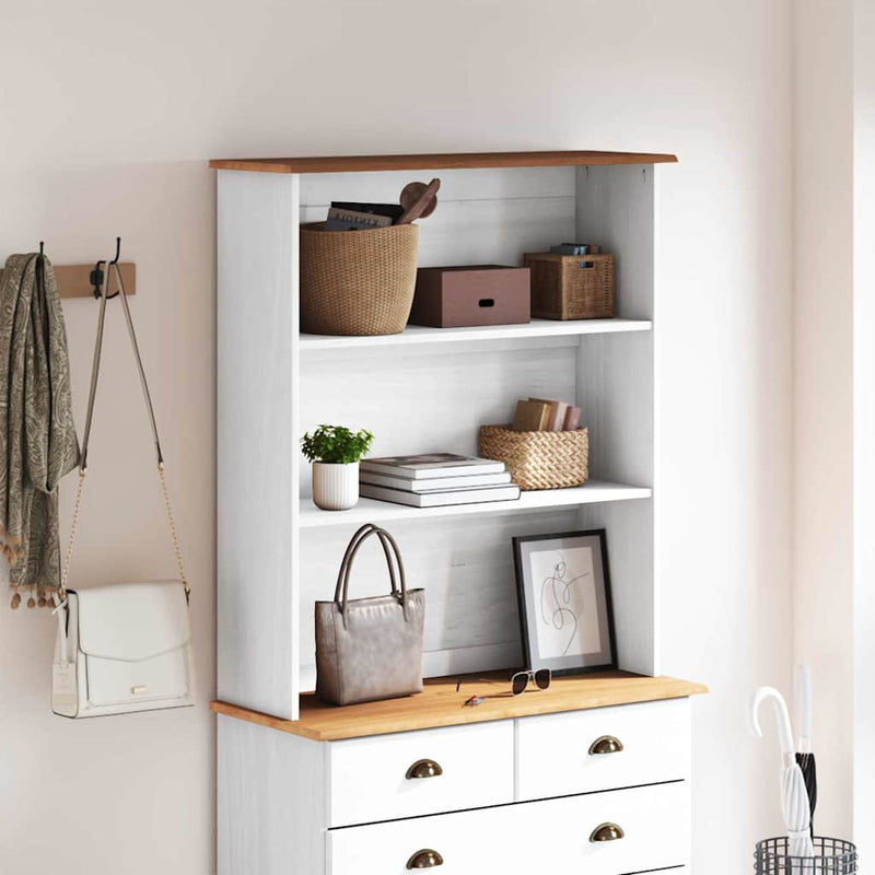Hutch ASKIM 91 x 30 x 104 cm Lemn masiv de pin