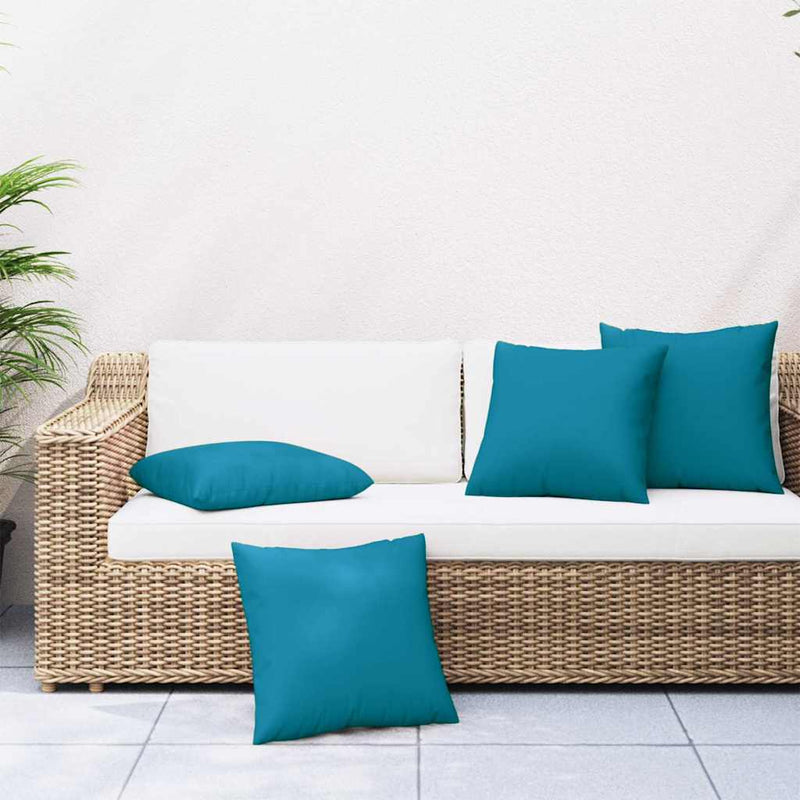 Perne canapea 4 buc. albastru 50x50 cm material textil