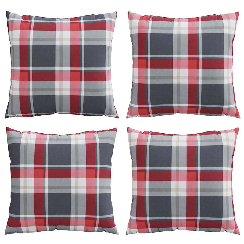 Perne canapea 4 buc. model carouri roșii 50x50 cm, material textil