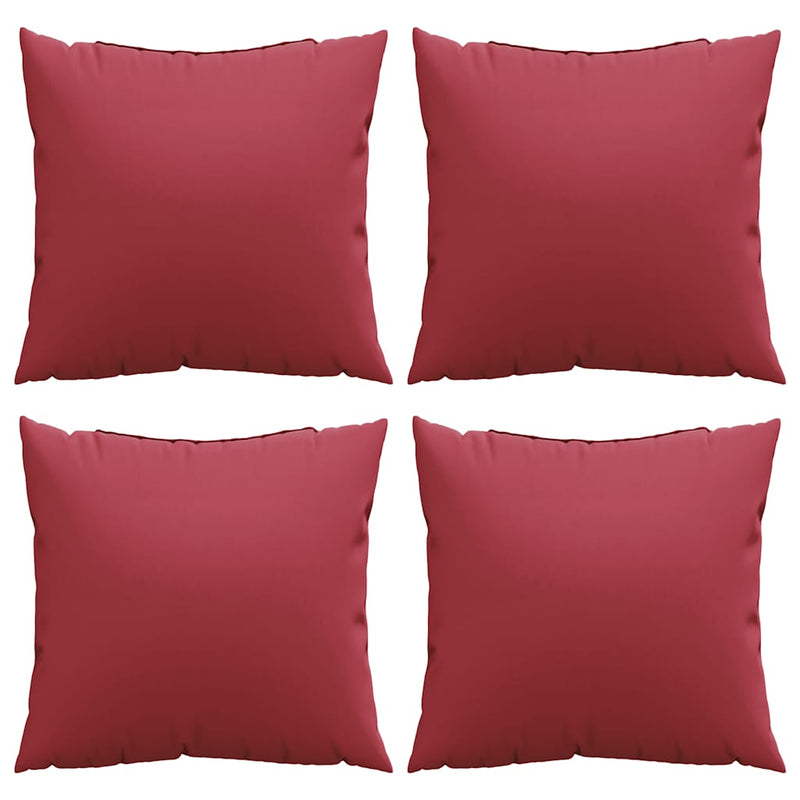Perne canapea 4 buc. roșu vin 60x60 cm, material textil
