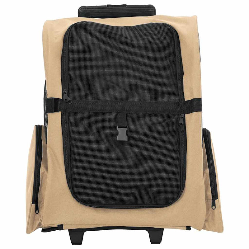 Cărucior pentru animale de companie 3 în 1, design nisipos, 48x32x(57-106) cm, material Oxford