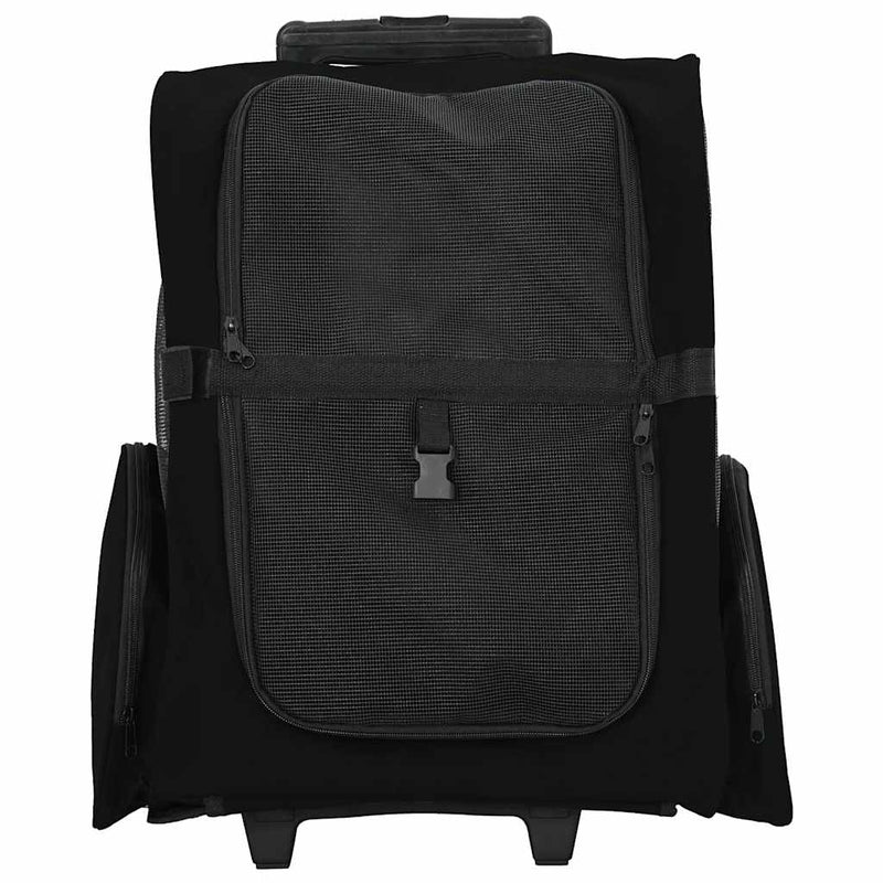 Cărucior pentru animale de companie, design 3 în 1, negru, 48x32x(57-106) cm, material Oxford