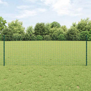 Stâlp de gard încorporat 11 buc. Verde 120 cm