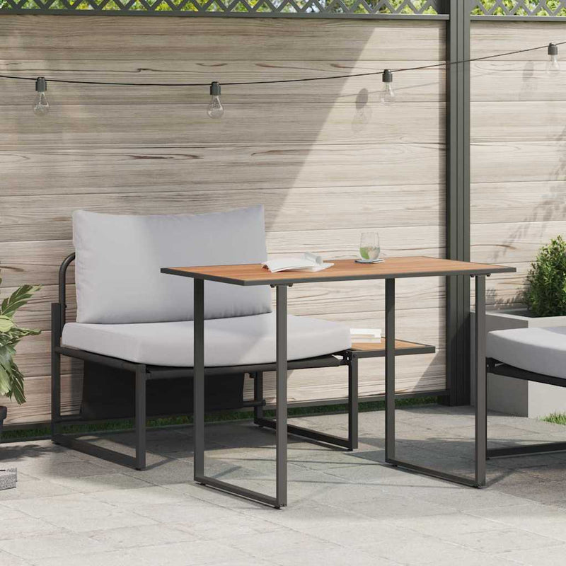 Mobilier de grădină din oțel 2 buc. Gri deschis Oțel