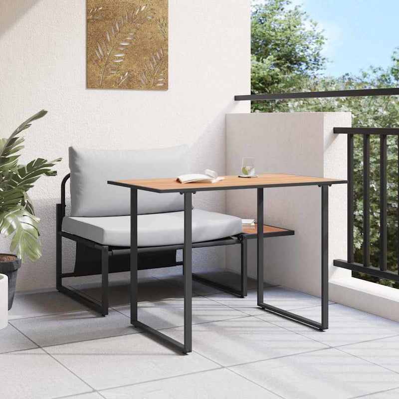 Mobilier de grădină din oțel 2 buc. Gri deschis Oțel