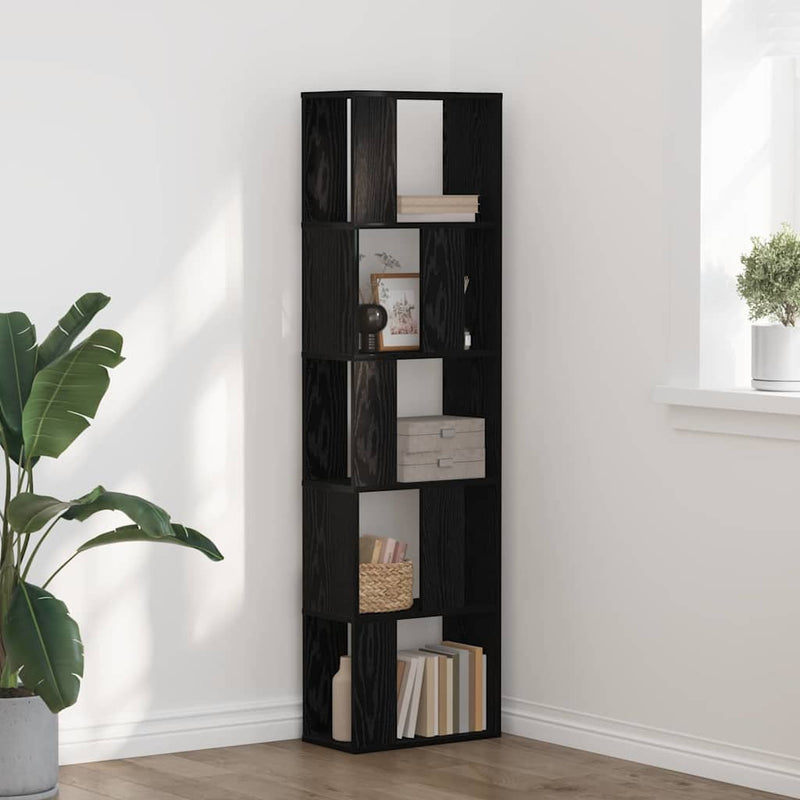 Bibliotecă 5.0 niveluri 45 x 23,5 x 162,5 cm Stejar Negru