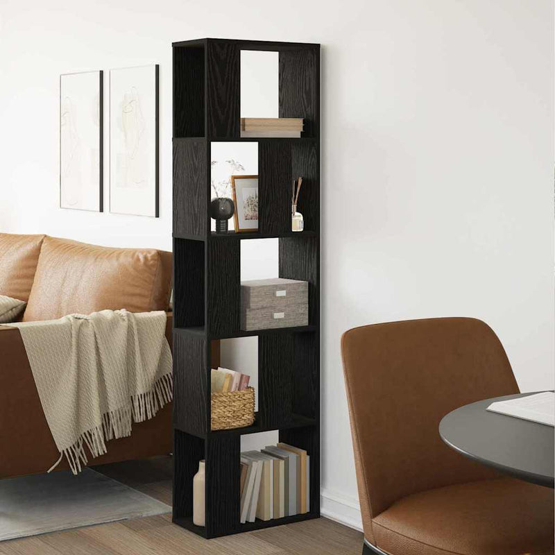 Bibliotecă 5.0 niveluri 45 x 23,5 x 162,5 cm Stejar Negru