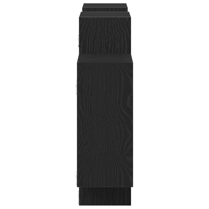Raft de perete, stejar negru, 159x18x65 cm, lemn prelucrat