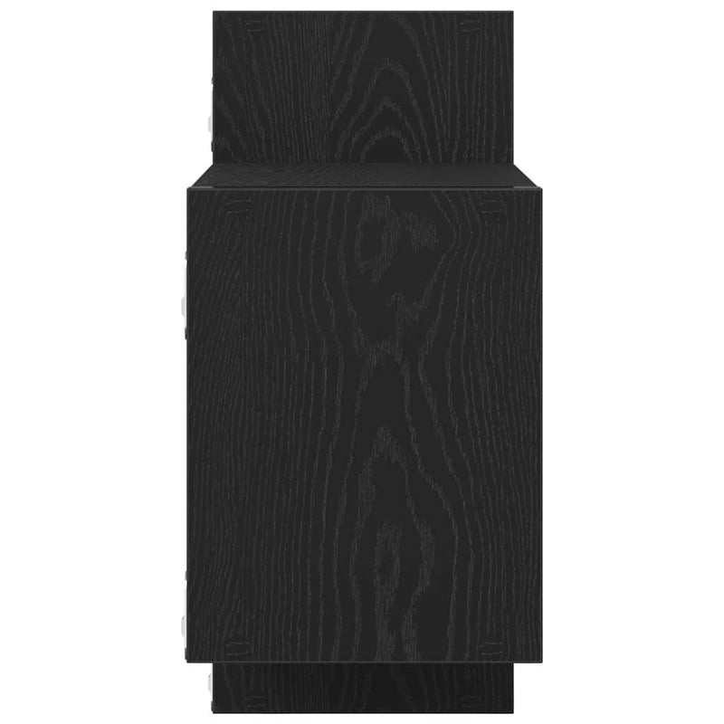 Raft de perete, stejar negru, 129x18x42 cm, lemn prelucrat