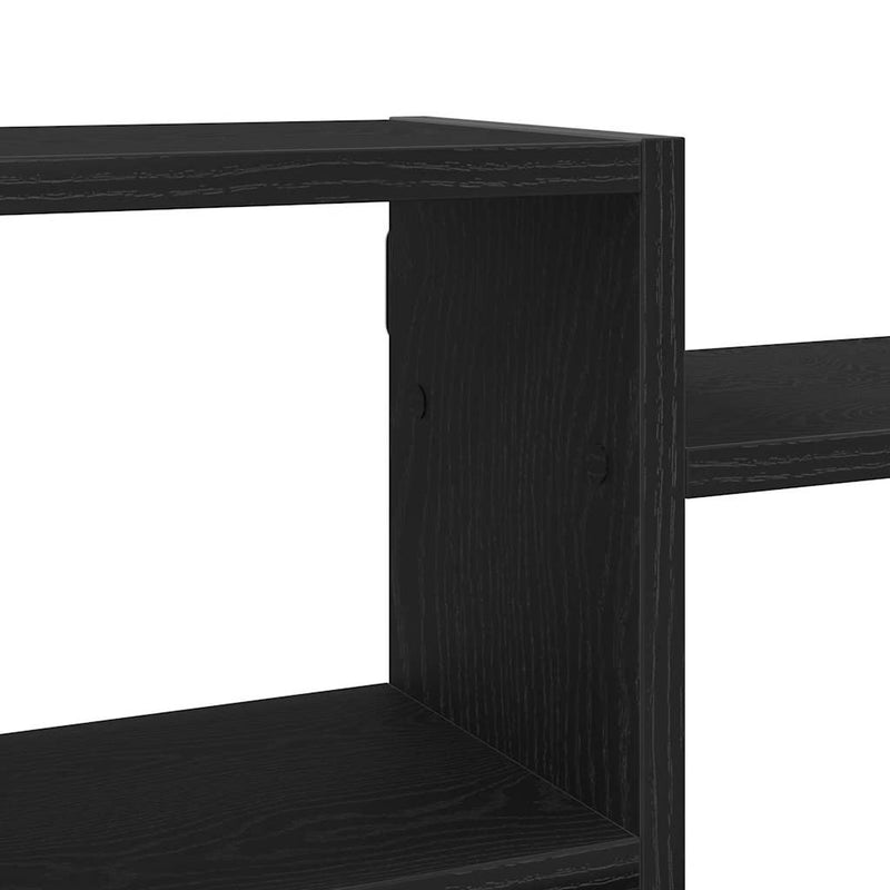 Raft de perete, stejar negru, 129x18x42 cm, lemn prelucrat
