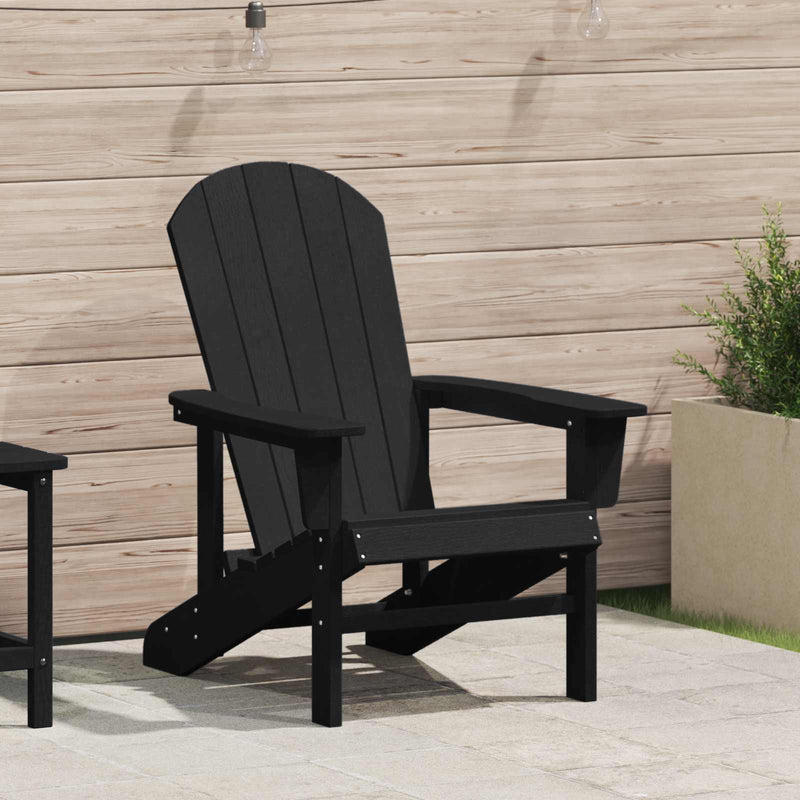 Scaun Adirondack Negru HDPE