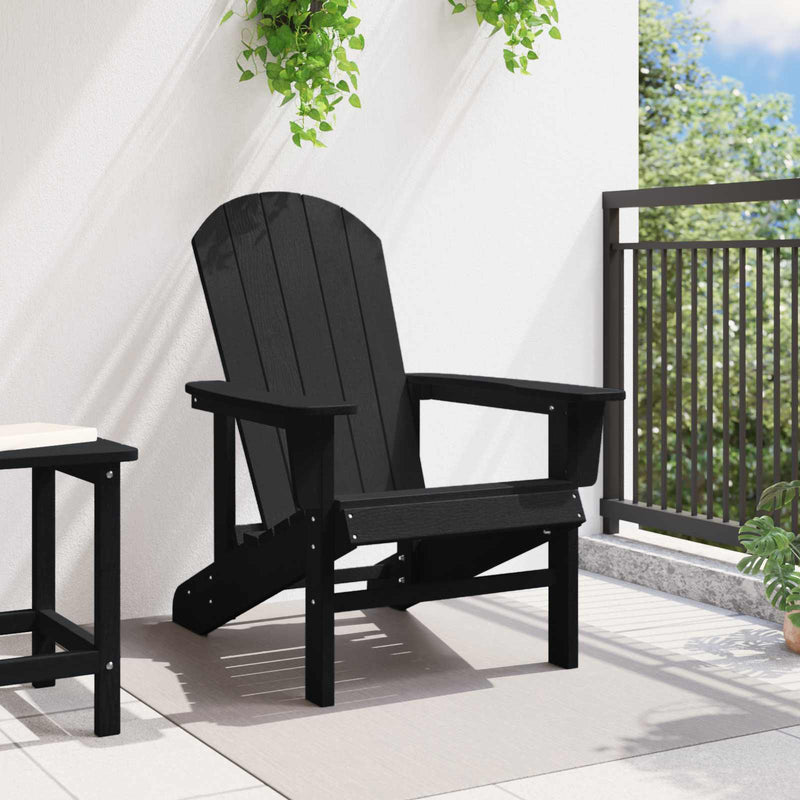 Scaun Adirondack Negru HDPE