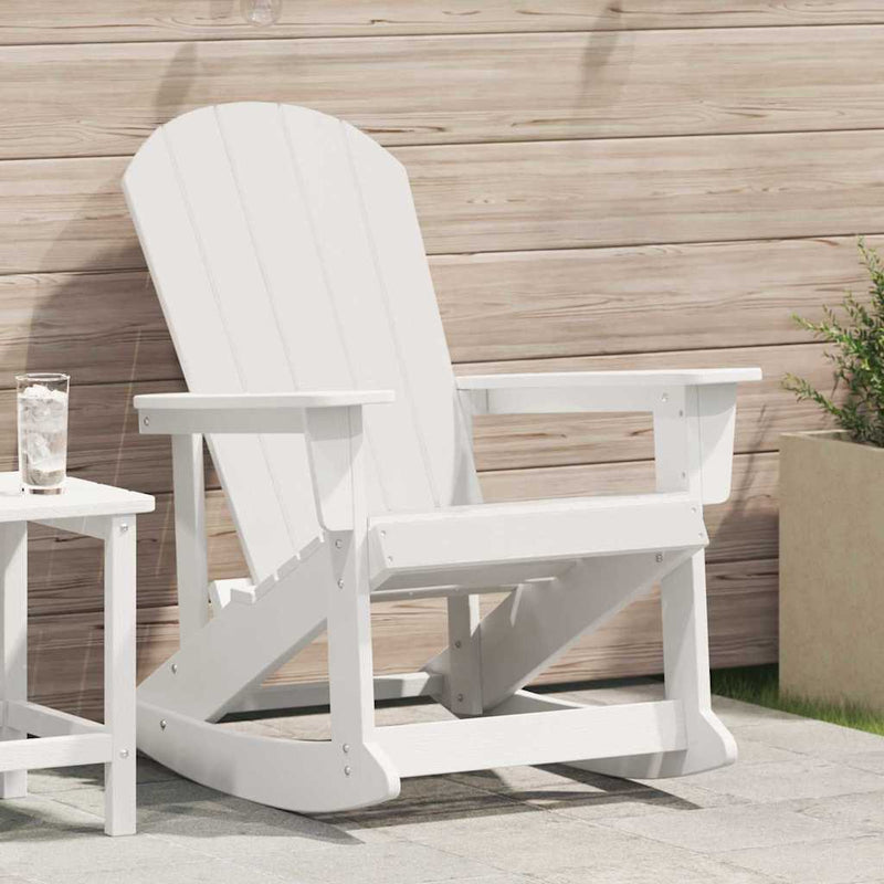 Scaun rocking Adirondack Alb HDPE