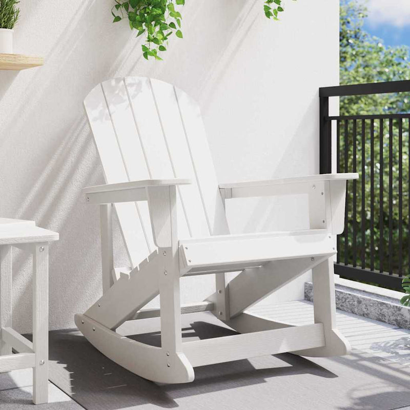 Scaun rocking Adirondack Alb HDPE