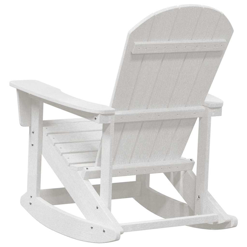 Scaun rocking Adirondack Alb HDPE