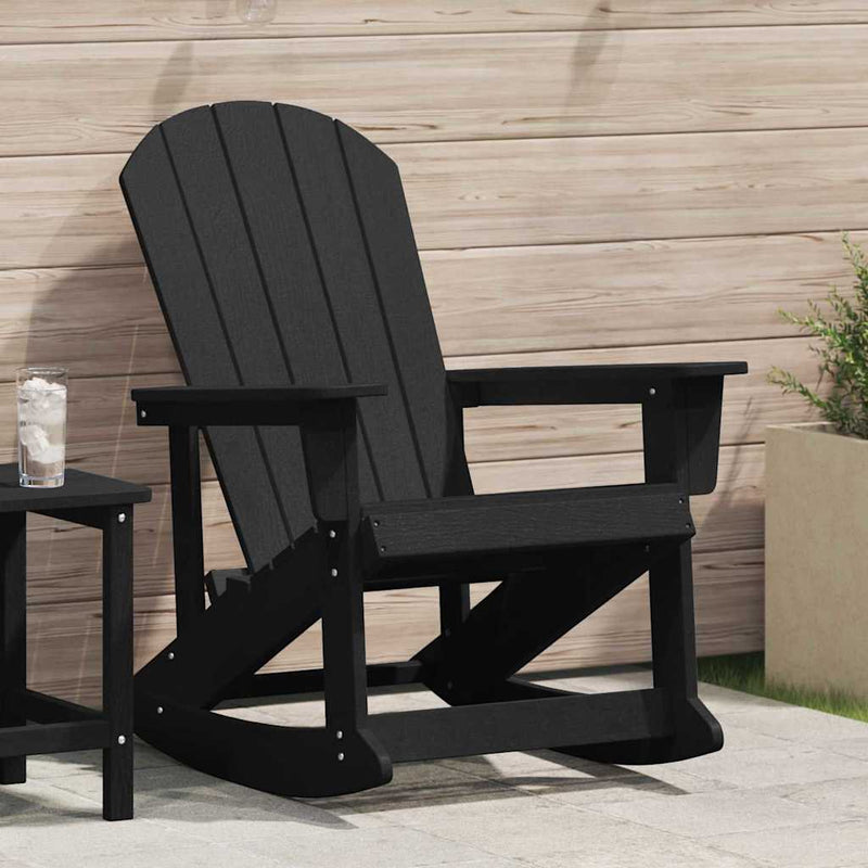 Scaun rocking Adirondack Negru HDPE