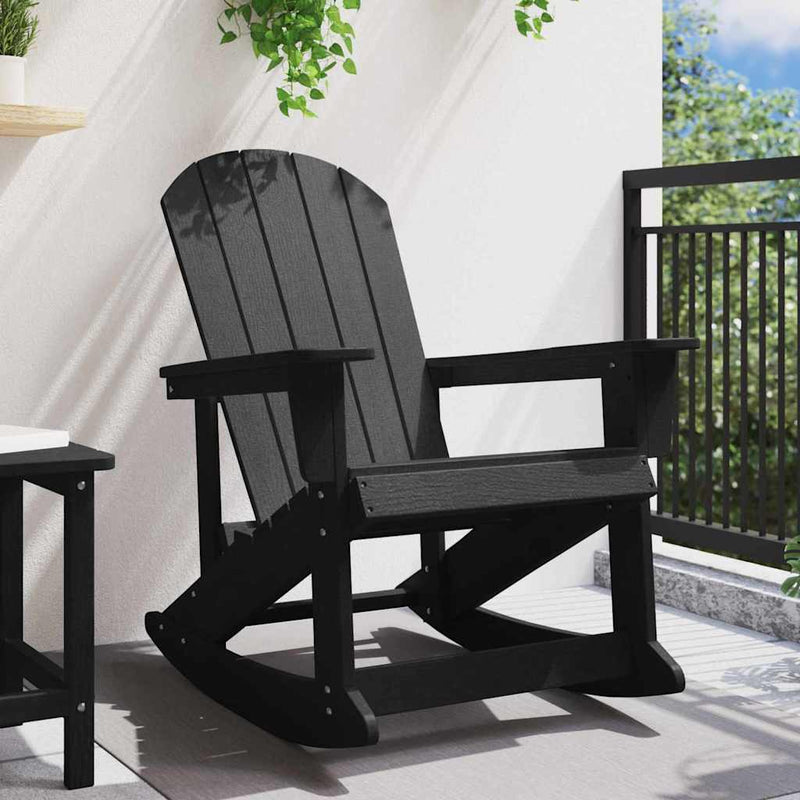 Scaun rocking Adirondack Negru HDPE
