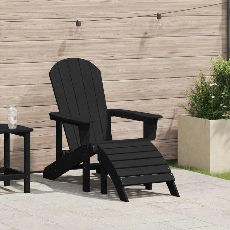 Scaun Adirondack Negru HDPE
