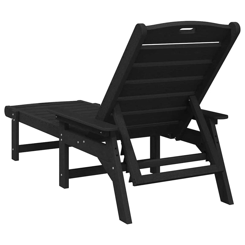 Șezlong Negru HDPE