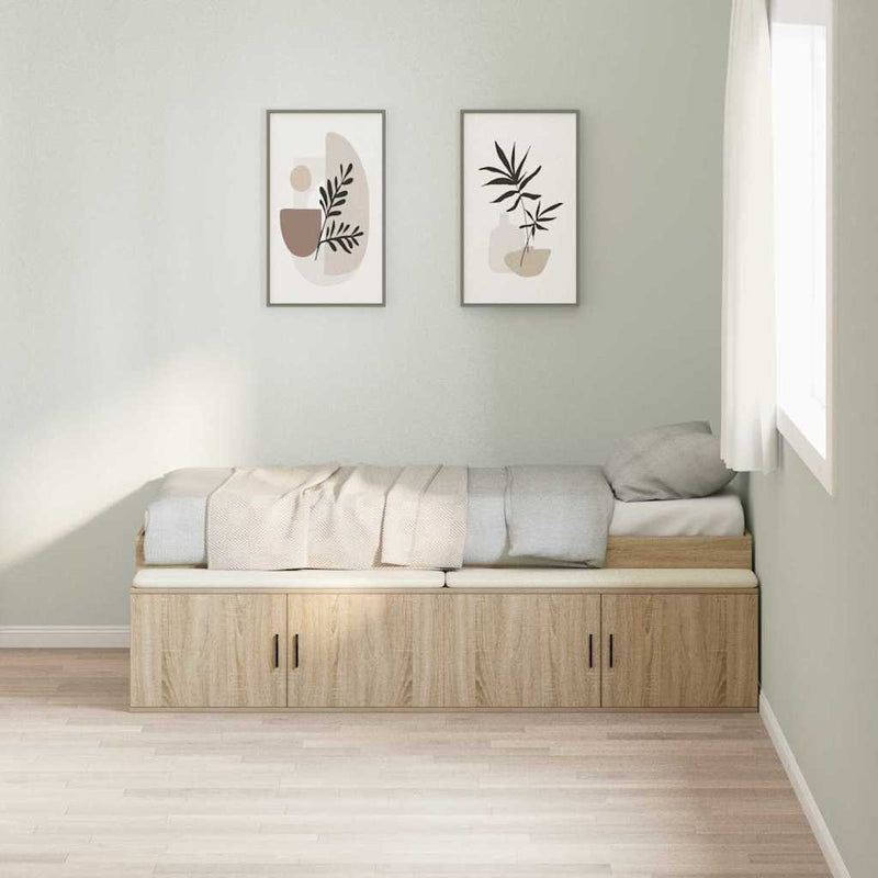 Cadru de pat cu sertar Stejar Sonoma 70 x 190 cm Lemn prelucrat