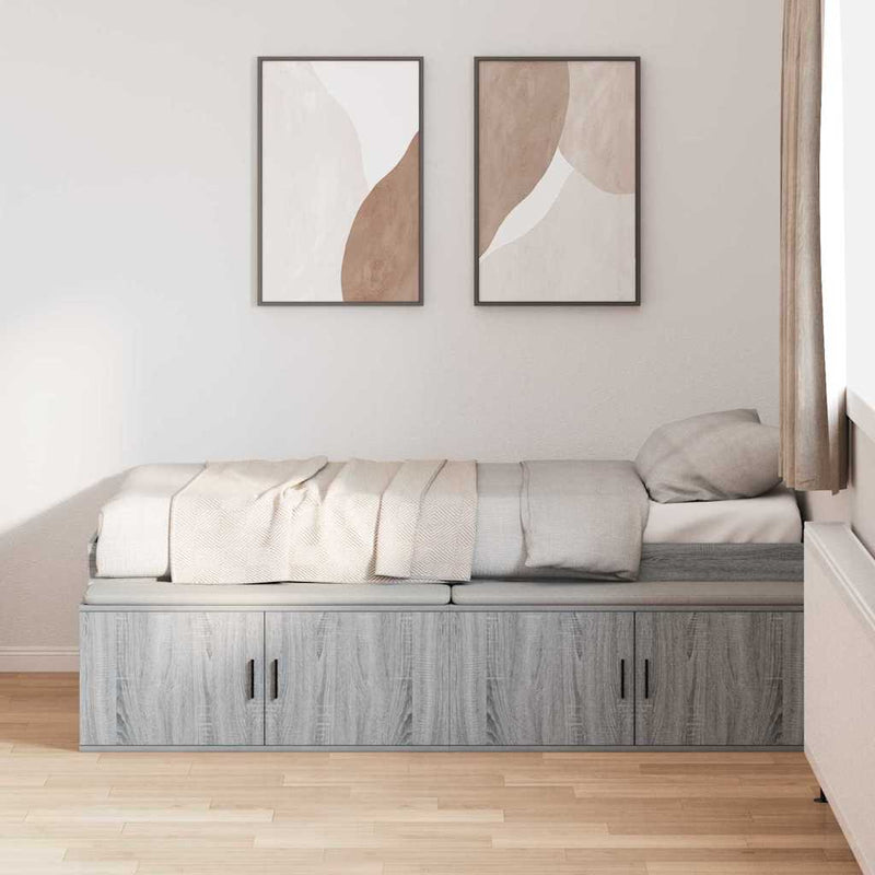 Cadru de pat cu sertar Gri Sonoma 70 x 190 cm Lemn prelucrat