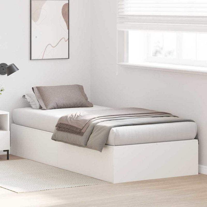 Cadru de pat cu depozitare Alb 80 x 200 cm Lemn prelucrat