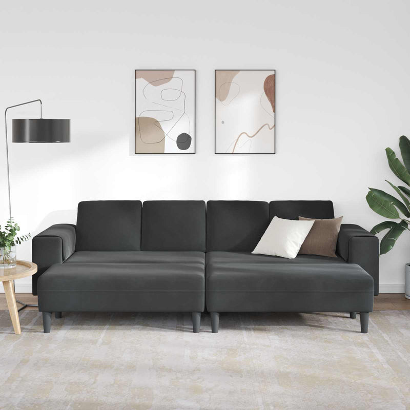 Canapea pentru living 3 buc. Negru