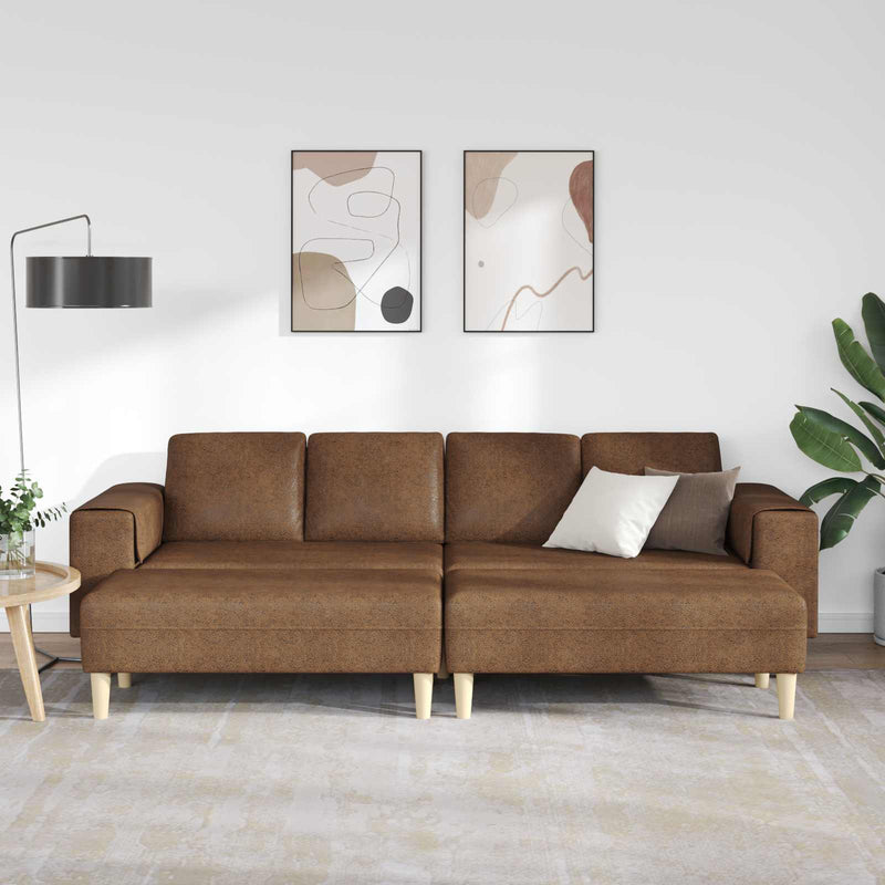 Canapea pentru living 3 buc. Maro