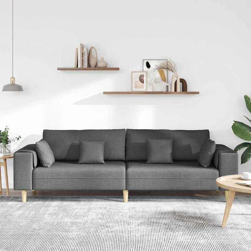 Canapea Gri închis 250 x 77 x 76 cm țesătură