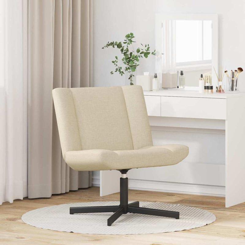 Scaun pivotant Crem 63 x 75 x 76 cm țesătură