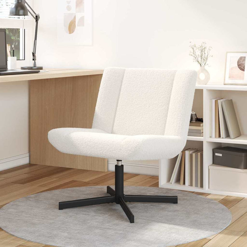 Scaun pivotant Crem 63 x 75 x 76 cm Piele de Oaie