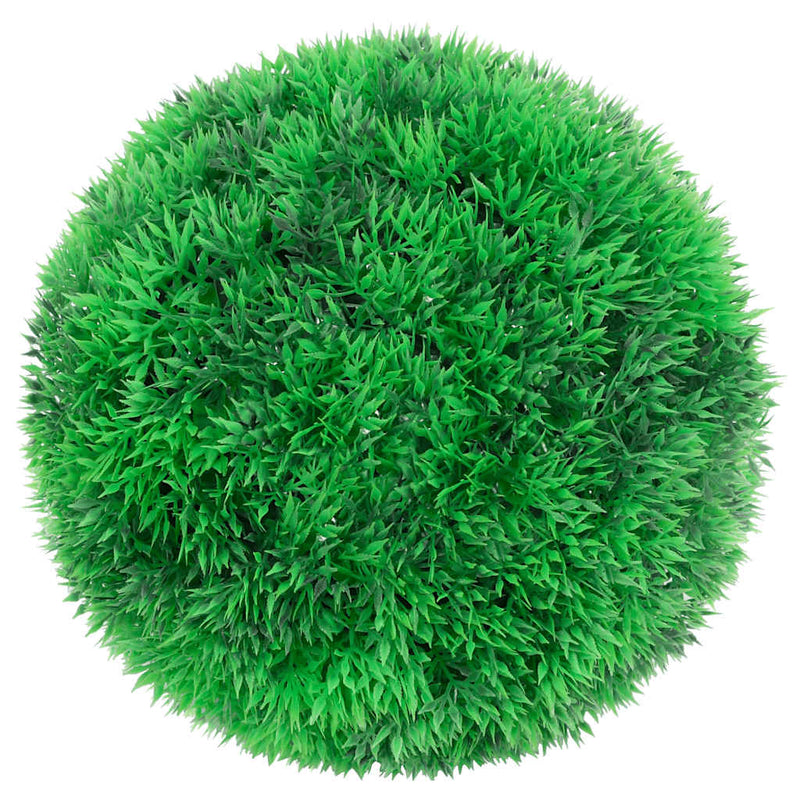 Mingi artificiale din lemn de cimiș cu lumini LED 2 buc Verde