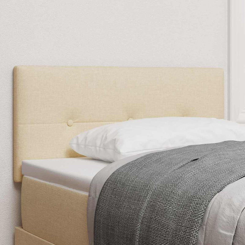 Cap de pat cu înălțime ajustabilă Crem 100 cm țesătură