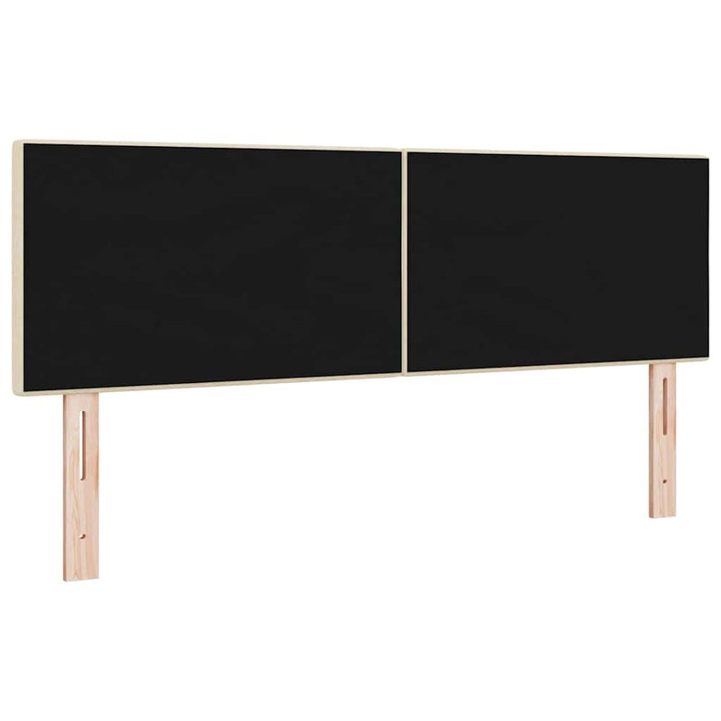 Cap de pat cu înălțime ajustabilă Crem 144 cm țesătură