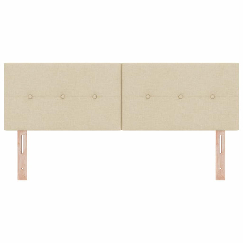 Cap de pat cu înălțime ajustabilă Crem 144 cm țesătură