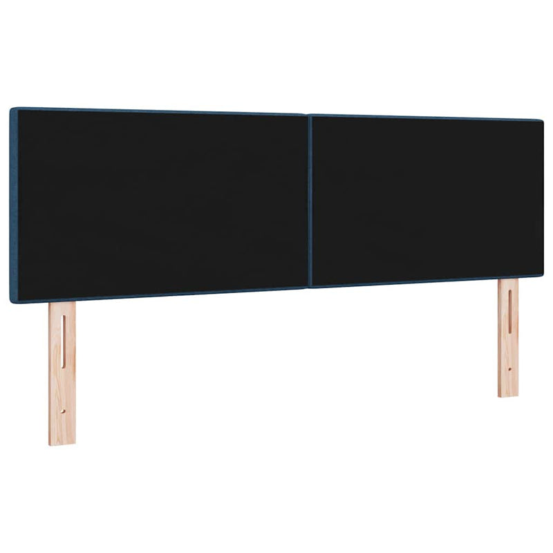 Cap de pat cu înălțime ajustabilă albastru 144 cm țesătură