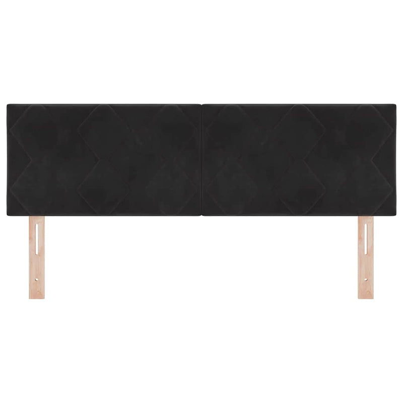Tăblie cap Negru 144 cm Catifea
