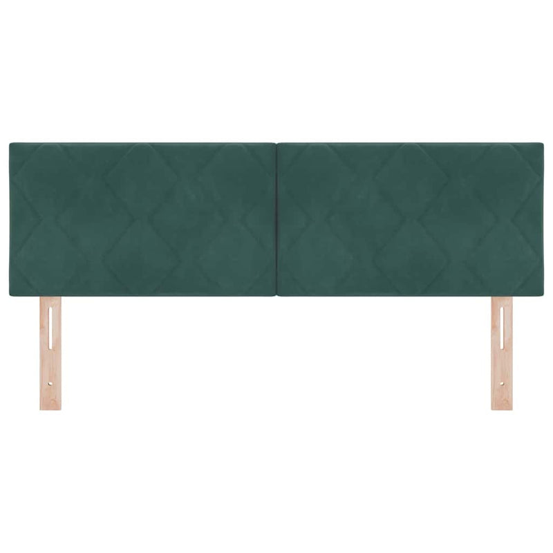 Tăblie cap Verde închis 144 cm Catifea