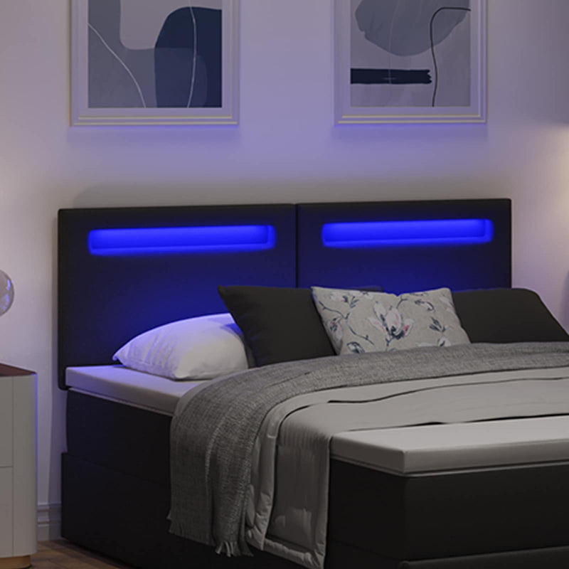 Tăblie LED Negru Piele artificială