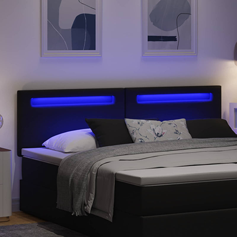 Tăblie LED Negru Piele artificială