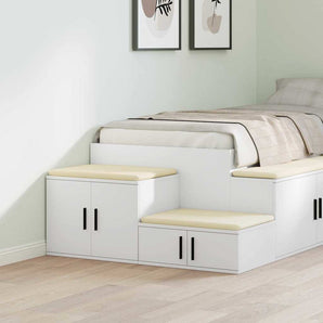 Dulap de depozitare 2 buc. Alb 127 x 41 x 40 cm Lemn prelucrat