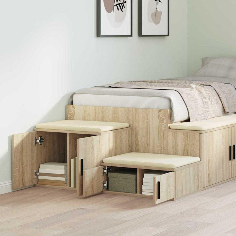 Dulap de depozitare 2 buc. Stejar Sonoma 103 x 41 x 40 cm